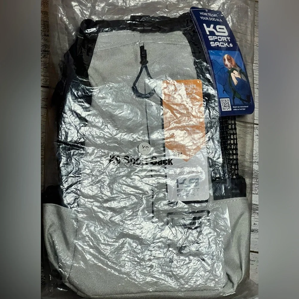 K9 Sport Sack Dog Backpack in Black and Gray XS (NWT)